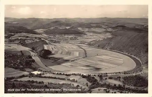 L305 Deutschland Blick von Teufelskanel ins Werratal Werraschleife RPPC Postkarte