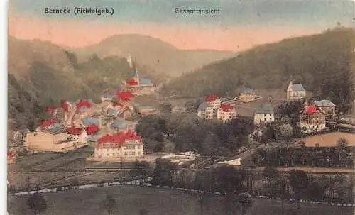 L306 Deutschland Berneck Fichtelgeb Gesamtansicht Vintage Postkarte