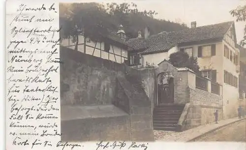 L306 Deutschland 1906 Weiden Bayern Haus Vintage Postkarte