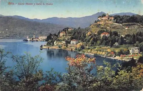 A866 Italien Orta Sacro Monte e Isola S Giulio Vintage Postkarte