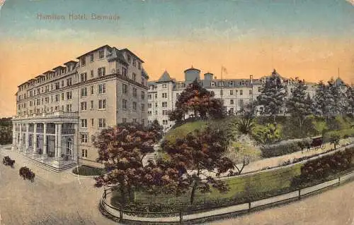 A866 Bermuda Hamilton Hotel Vintage Postkarte