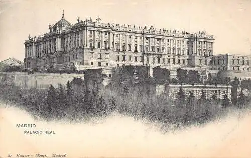 A868 Spanien Madrid Palacio Real Palace Vintage Postkarte