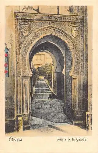 A869 Spanien Cordoba Puerta de Catedral Kathedrale Vintage Postkarte