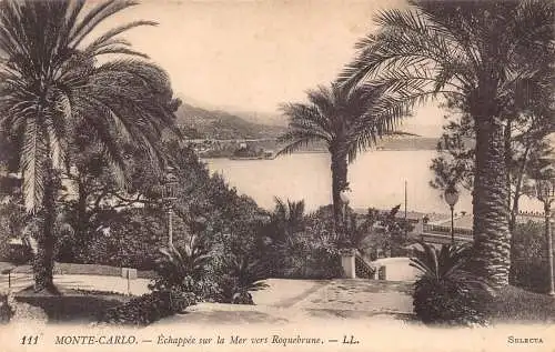 A871 Monaco Monte Carlo Echappee sur Mer vers Roquebrune Postkarte