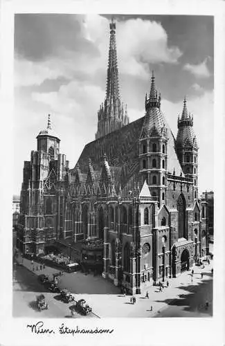 A237 Österreich 1941 Wien Wien Stephansdom Dom Autos Oldtimer Postkarte