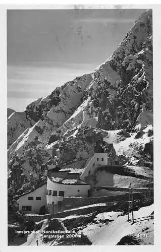 A237 Österreich 1933 Innsbrucker Nordkettenbahn Seilbahn Station Postkarte
