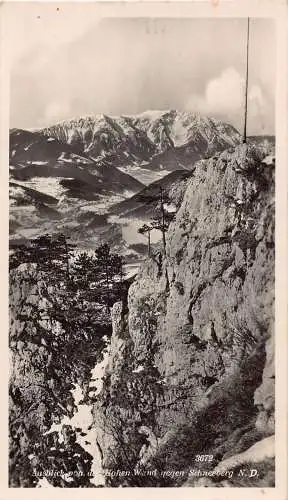 A237 Österreich Hohen Wand gegen Schneeberg RPPC Vintage Postkarte