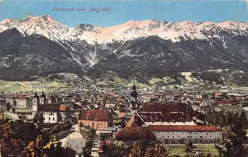 A238 Österreich Innsbruck vom Berg Isel Berg Vintage Postkarte