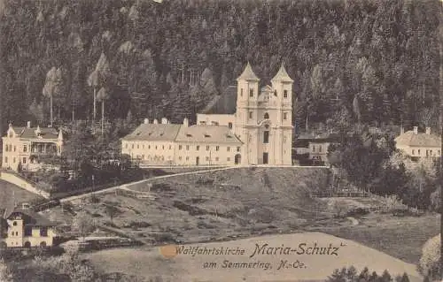 A238 Österreich 1919 Walfahrtskirche Maria Schutz am Semmering Vintage Postkarte