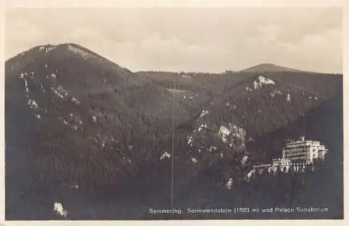 A238 Österreich Semmering Schloss Sonnwendstein Sanatorium Vintage Postkarte