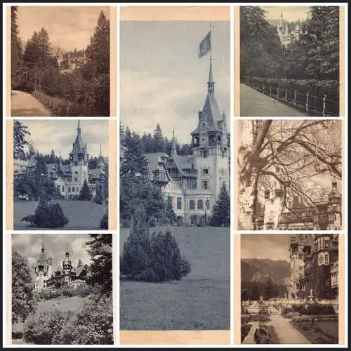 L489 Rumänien Sinaia Schloss Peles Lot 7 alte Postkarten