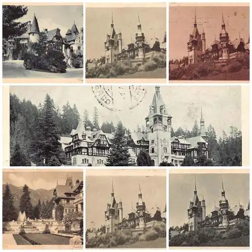 L492 Rumänien Sinaia Schloss Peles Lot 7 alte Postkarten