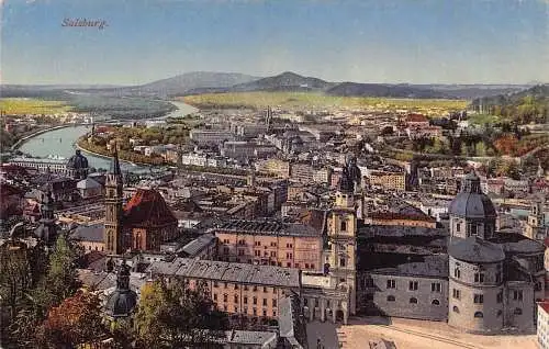 A238 Österreich Gesamtansicht Salzburg Vintage Postkarte