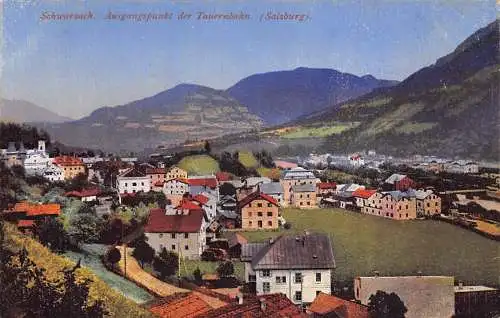 A238 Österreich Schwarzach Blick von der Tauernbahn Vintage Postkarte