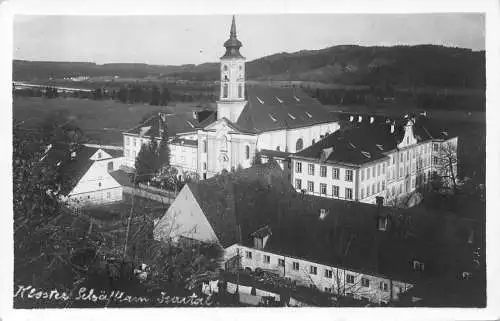 A240 Österreich Kloster Schaeftlarn i Isartal Kreuzgang RPPC Vintage Postkarte