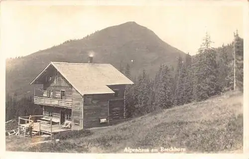 A240 Österreich Alpenhaus am Brechhorn Berghütte RPPC Vintage Postkarte