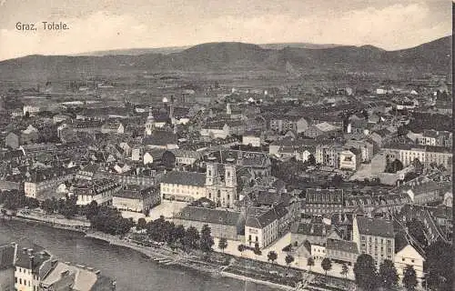 A239 Österreich Graz Gesamtansicht Vintage Postkarte