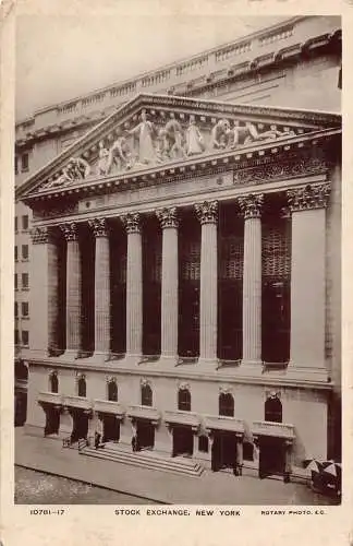 A861 US 1947 New York City Stock Exchange RPPC Postkarte