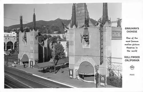 A862 US Grauman's Chinese Theatre Hollywood Kalifornien RPPC Postkarte