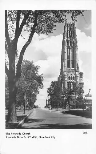 A861 US New York City Riverside Church RPPC Vintage Postkarte