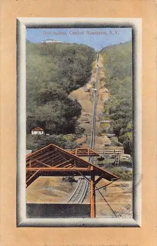 A861 US New York Catskill Mountains Otis Incline Standseilbahn Passepartout Postkarte