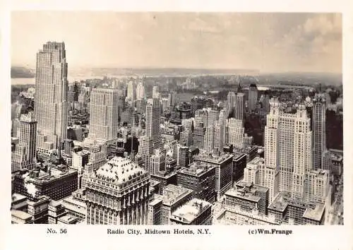 A861 US Radio City Midtown Hotel New York City RPPC Vintage Postkarte