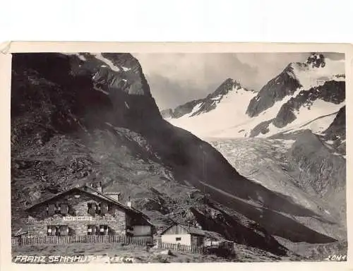 A240 Österreich Franz Senn Huette Pension Hütte RPPC Vintage Postkarte