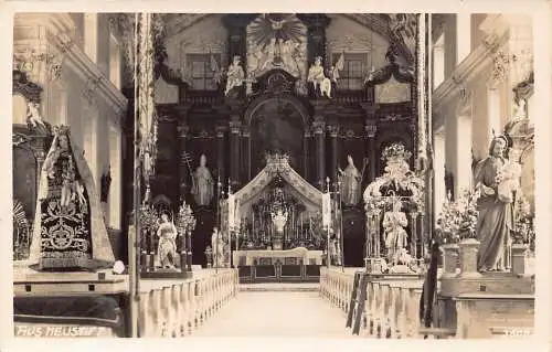A240 Österreich Neustift Kirche Innenraum Vintage Postkarte