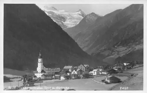 A240 Österreich Gletscherblick bei Neustift Vintage Postkarte