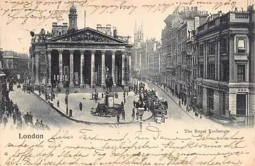 A241 England 1904 London The Royal Exchange Vintage Postkarte