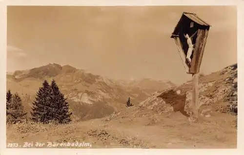 A240 Österreich Bei der Baerenbadalm Jesus am Kreuz Vintage Postkarte