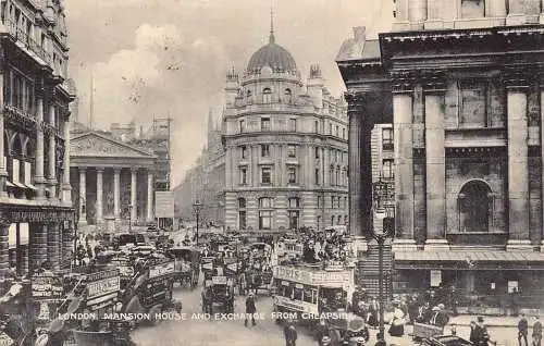 A241 England 1917 London Doppeldecker Werbung Idris John Bull Warings Postkarte