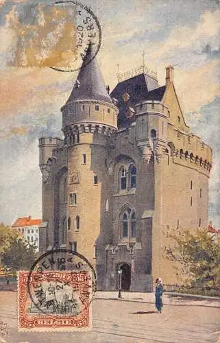 L135 Belgien 1920 Brüssel Schloss La Porte de Hal Vintage Postkarte