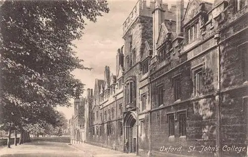A242 England 1907 Oxford St John's College Vintage Postkarte
