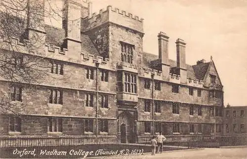 A242 England 1911 Oxford Wadham College Vintage Postkarte