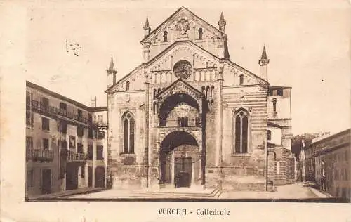 L073 Italien 1913 Verona - Kathedrale Kathedrale Vintage Postkarte