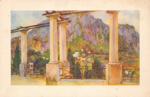 L073 Italien, Capri - Dalla Terrazza della Funicolare Gemälde Vintage Postkarte