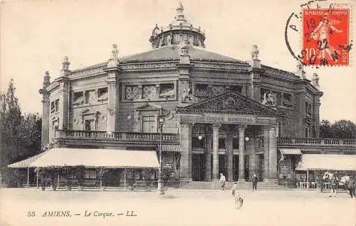 L132 Frankreich 1922 Amiens Le Cirque Circus Vintage Postkarte