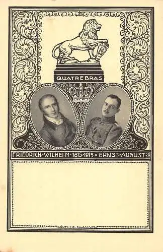 L065 Deutsches Königtum Friedrich Wilhelm Prinz Ernst August 1915 Postkarte 1. Weltkrieg