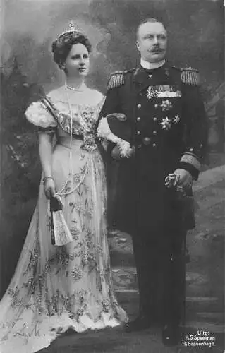 L065 Niederlande Königshaus Königin Wilhelmina Prinz Hendrik Vintage Postkarte