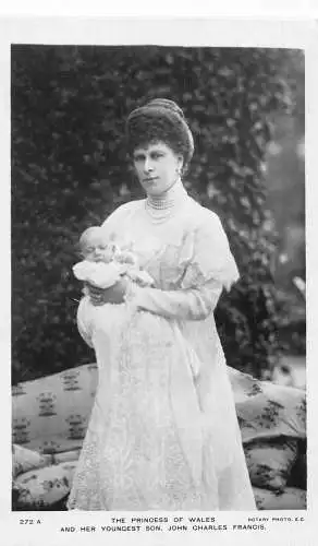 L065 Postkarte British Royalty Princess of Wales and son John Charles Francis