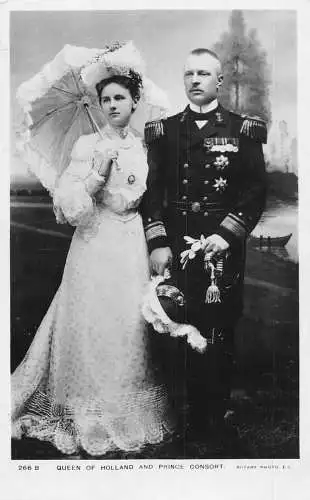 L065 Niederlande Königin und Prinz Gemahlin Echtfoto Postkarte