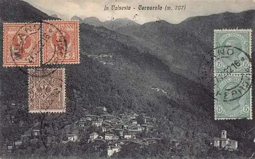 L140 Italien 1922 In Valsesia Cervarolo Bergdorf Vintage Postkarte