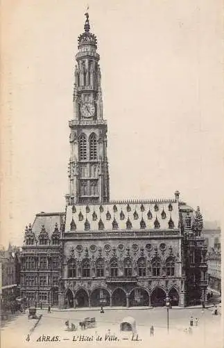 C001 Frankreich, Arras-L Hotel de Ville Vintage Postkarte
