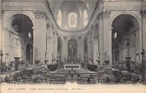 C003 Frankreich, Paris, Eglise Saint-Sulpice, Vintage Postkarte