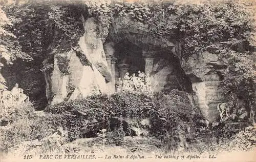 C003 Frankreich, Parc de Versailles, Das Baden des Apollon Vintage Postkarte