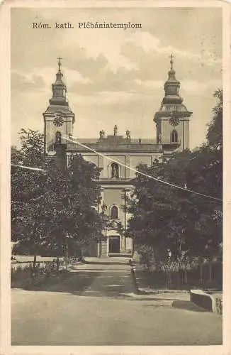 A867 Ungarn 1919 Rom Kath Plebaniatemplom Kirche Jaszapati Vintage Postkarte