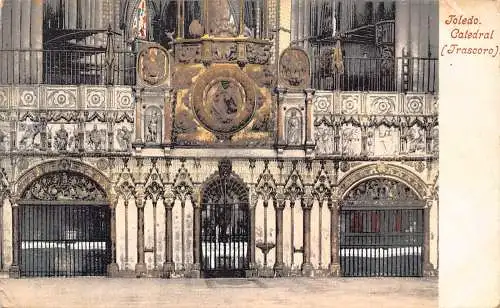 A868 Spanien Toledo Kathedrale Innenraum Trascoro Vintage Postkarte