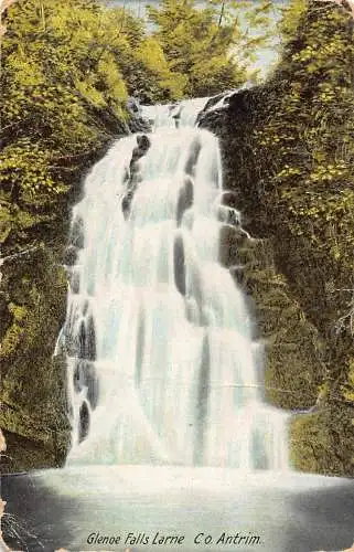 A867 Irland 1908 Glenoe Falls Larne Co Antrim Wasserfall Postkarte