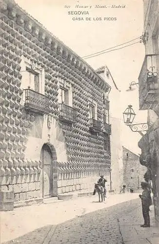 A869 Spanien Segovia Casa de Los Picos Vintage Postkarte
